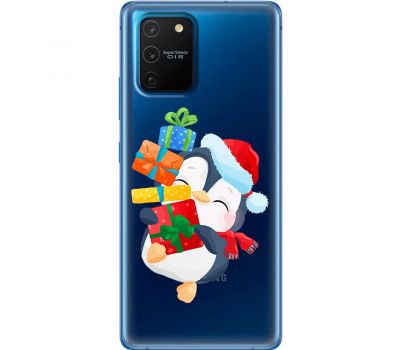 Чохол для Samsung Galaxy S10 Lite (G770) / A91 MixCase Новий рік пінгвін з подарункам