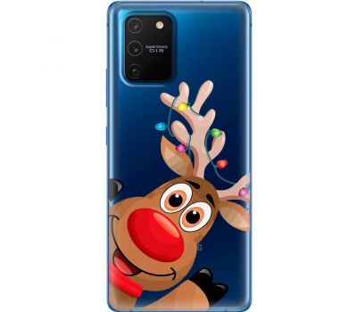 Чохол для Samsung Galaxy S10 Lite (G770) / A91 MixCase Новий рік олень у гірлянді