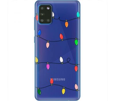 Чохол для Samsung Galaxy A31 (A315) MixCase Новий рік кольорова гірлянда