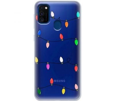 Чохол для Samsung Galaxy M21 / M30s MixCase Новий рік кольорова гірлянда