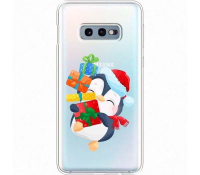 Чохол для Samsung Galaxy S10e (G970) MixCase Новий рік пінгвін з подарунками