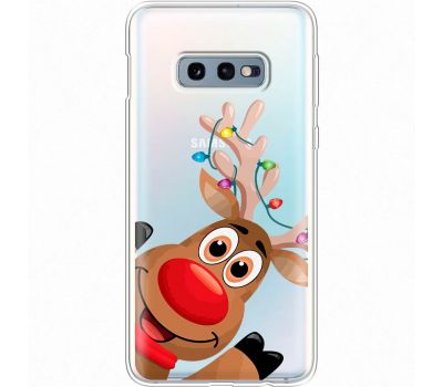 Чохол для Samsung Galaxy S10e (G970) MixCase Новий рік олень у гірлянді