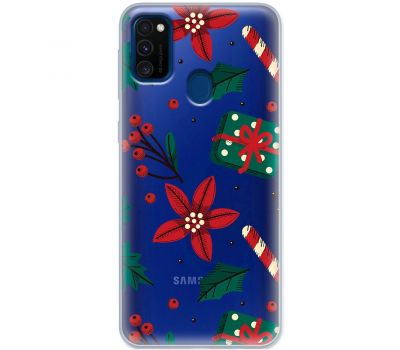 Чохол для Samsung Galaxy M21 / M30s MixCase Новий рік патерн омела