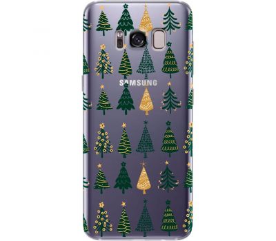 Чохол для Samsung Galaxy S8+ (G955) MixCase Новий рік патерн ялинки в ряд