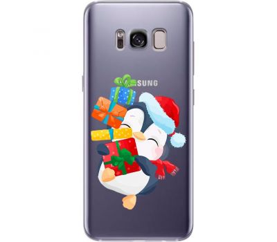 Чохол для Samsung Galaxy S8+ (G955) MixCase Новий рік пінгвін з подарунками