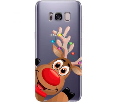 Чохол для Samsung Galaxy S8+ (G955) MixCase Новий рік олень у гірлянді