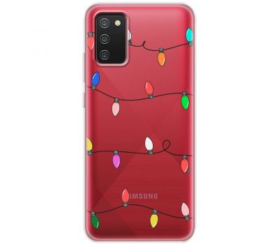 Чохол для Samsung Galaxy A02s (A025) MixCase Новий рік кольорова гірлянда