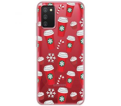 Чохол для Samsung Galaxy A02s (A025) MixCase Новий рік зимова кава