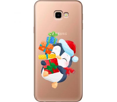 Чохол для Samsung Galaxy J4+ 2018 (J415) MixCase Новий рік пінгвін з подарунками