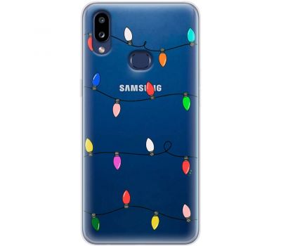 Чохол для Samsung Galaxy A10s (A107) MixCase Новий рік кольорова гірлянда