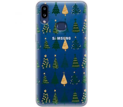 Чохол для Samsung Galaxy A10s (A107) MixCase Новий рік патерн ялинки в ряд