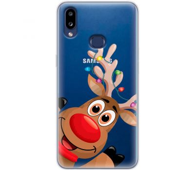 Чохол для Samsung Galaxy A10s (A107) MixCase Новий рік олень у гірлянді