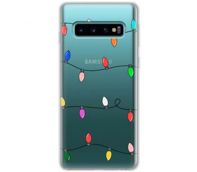 Чохол для Samsung Galaxy S10 (G973) MixCase Новий рік кольорова гірлянда