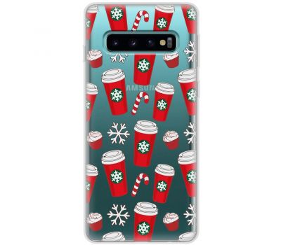 Чохол для Samsung Galaxy S10 (G973) MixCase Новий рік зимова кава