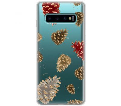 Чохол для Samsung Galaxy S10 (G973) MixCase Новий рік ялинові шишки