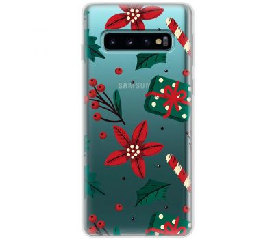 Чохол для Samsung Galaxy S10 (G973) MixCase Новий рік патерн омела