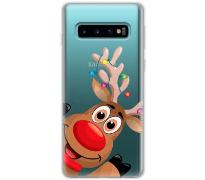 Чохол для Samsung Galaxy S10 (G973) MixCase Новий рік олень у гірлянді