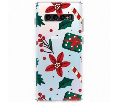 Чохол для Samsung Galaxy S10+ (G975) MixCase Новий рік патерн омела