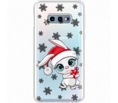 Чохол для Samsung Galaxy S10e (G970) MixCase Новий рік кролик у сніжинках