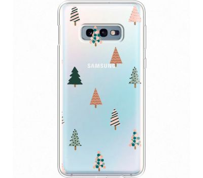 Чохол для Samsung Galaxy S10e (G970) MixCase Новий рік патерн новорічні ялинки