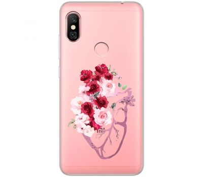 Чохол для Xiaomi Xiaomi Redmi Note 6 Pro Mixcase квіти серце поросло квітами