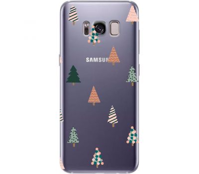 Чохол для Samsung Galaxy S8+ (G955) MixCase Новий рік патерн новорічні ялинки