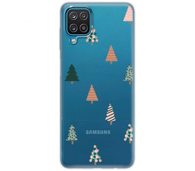 Чохол для Samsung Galaxy A12 / M12 MixCase Новий рік патерн новорічні ялинки