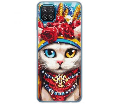 Чохол для Samsung Galaxy A12 / M12 MixCase Новий рік символ кіт патріот