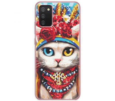 Чохол для Samsung Galaxy A02s (A025) MixCase Новий рік символ кіт патріот