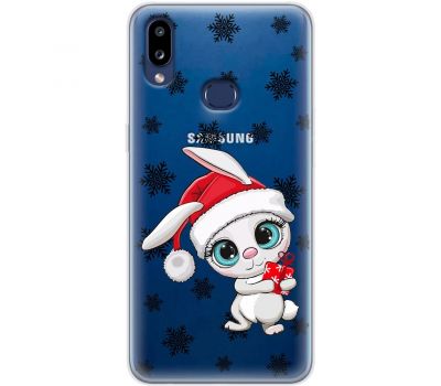 Чохол для Samsung Galaxy A10s (A107) MixCase Новий рік кролик у сніжинках