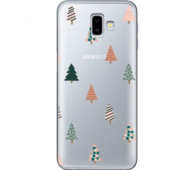 Чохол для Samsung Galaxy J6+ 2018 (J610) MixCase Новий рік патерн новорічні ялинки