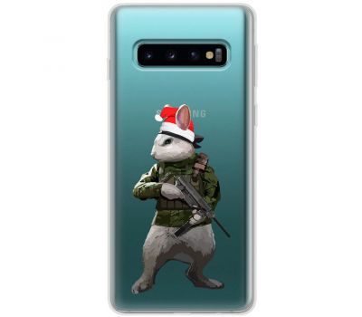 Чохол для Samsung Galaxy S10 (G973) MixCase Новий рік кролик захисник