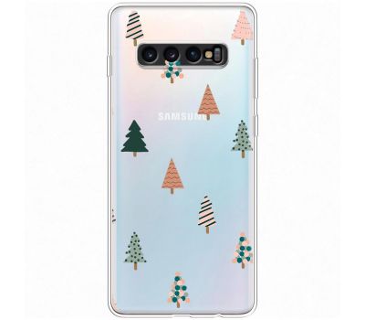 Чохол для Samsung Galaxy S10+ (G975) MixCase Новий рік паттерн новорічні ялинки