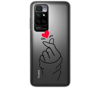 Чохол для Xiaomi Redmi 10 Mixcase для закоханих рука з серцем