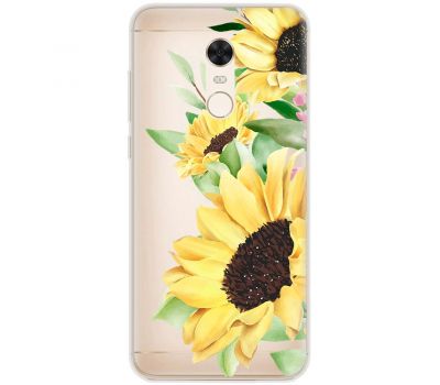Чохол для Xiaomi Redmi 5 Plus Mixcase квіти великі соняшники