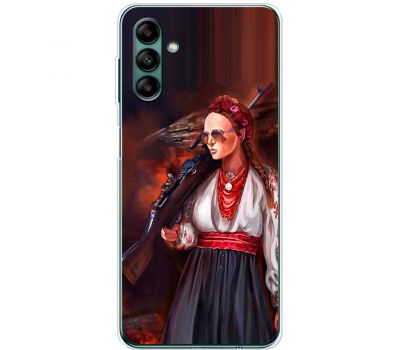 Чохол для Samsung Galaxy A04S (A047) MixCase патріотичні українка з автоматом