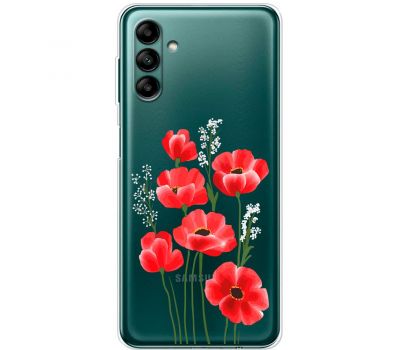 Чохол для Samsung Galaxy A04S (A047) Mixcase квіти маки в польових травах