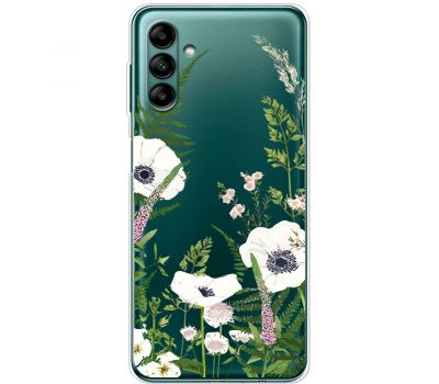 Чохол для Samsung Galaxy A04S (A047) Mixcase квіти білі квіти лісові трави