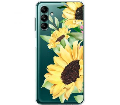 Чохол для Samsung Galaxy A04S (A047) Mixcase квіти великі соняшники