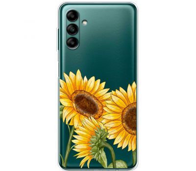 Чохол для Samsung Galaxy A04S (A047) Mixcase квіти три соняшники