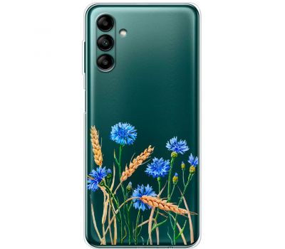 Чохол для Samsung Galaxy A04S (A047) Mixcase квіти волошки в пшениці