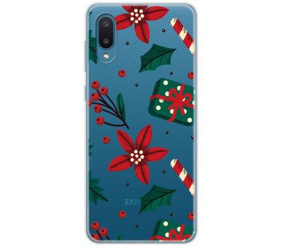 Чохол для Samsung Galaxy A02 (A022) MixCase Новий рік патерн омела