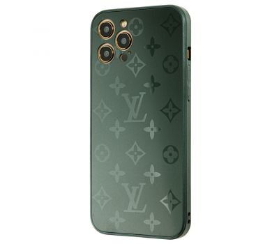 Чохол для iPhone 12 Pro Max glass LV зелений
