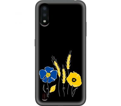 Чохол для Samsung Galaxy A01 (A015) MixCase патріотичні квіти україни