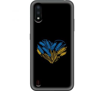 Чохол для Samsung Galaxy A01 (A015) MixCase патріотичні синьо-жовта пшениця