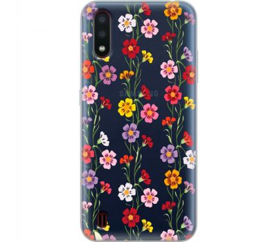 Чохол для Samsung Galaxy A01 (A015) Mixcase квіти патерн квіткових ліан