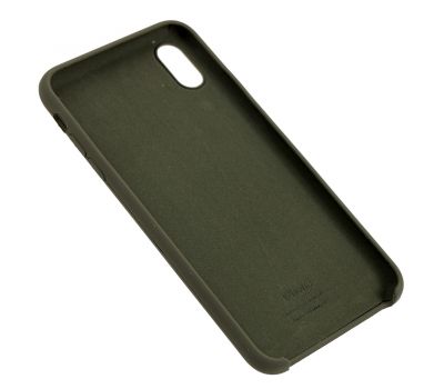 Чохол silicone для iPhone Xs Max case dark olive 3029685