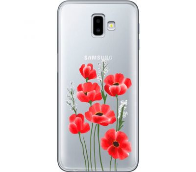Чохол для Samsung Galaxy J6+ 2018 (J610) Mixcase квіти маки в польових травах