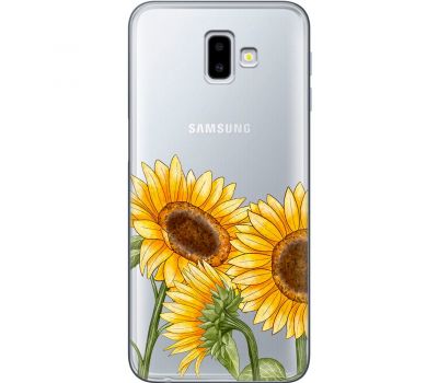 Чохол для Samsung Galaxy J6+ 2018 (J610) Mixcase квіти три соняшники
