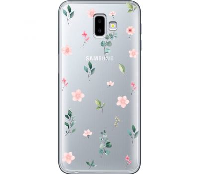 Чохол для Samsung Galaxy J6+ 2018 (J610) Mixcase квіти патерн квіти гілки евкаліпт